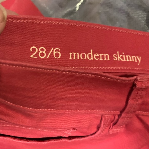 Raspberry Red “Modern Skinny” Jeans { Loft } - Picture 6 of 10